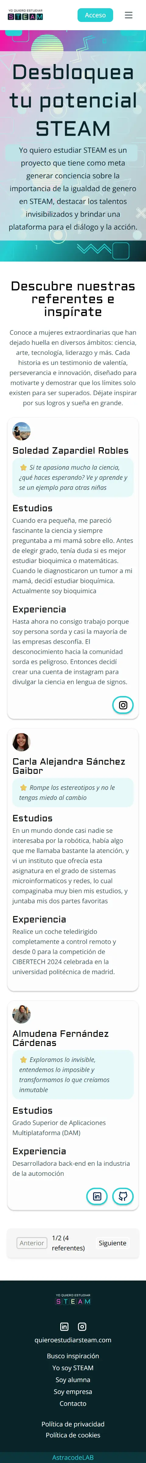 Yo quiero estudiar STEAM en móvil