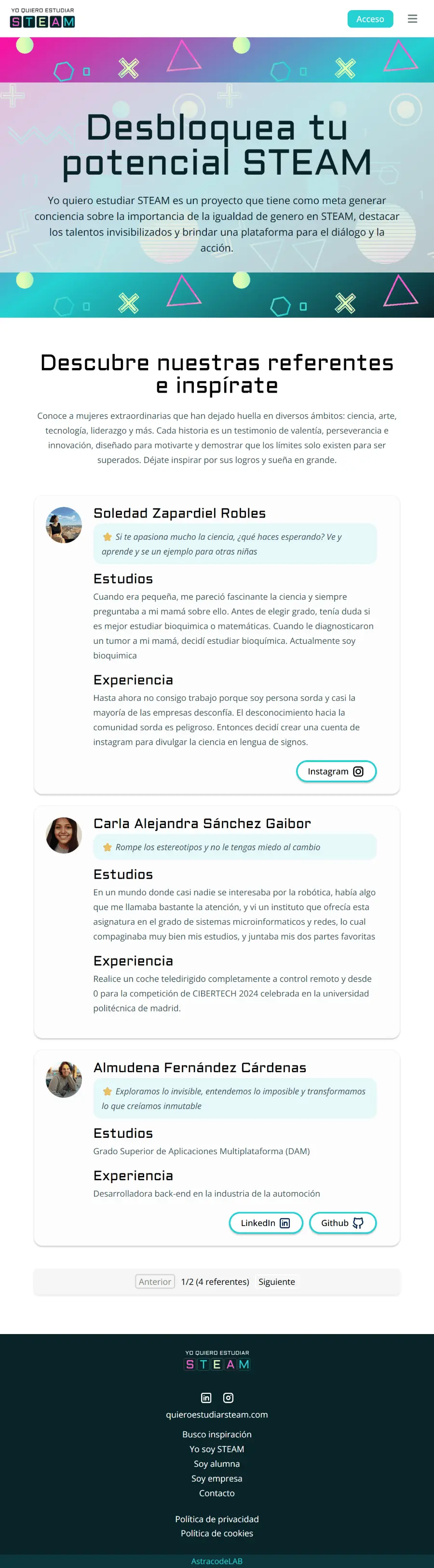 Yo quiero estudiar STEAM en tablet