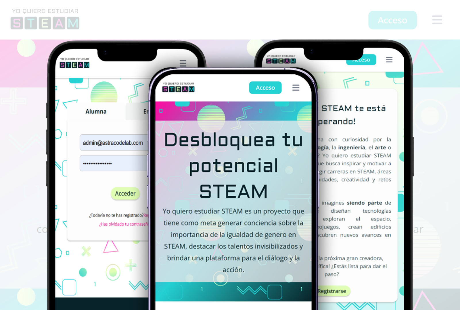 Pantalla de referencia visual integrada en la presentación del caso de estudio Yo Soy STEAM.